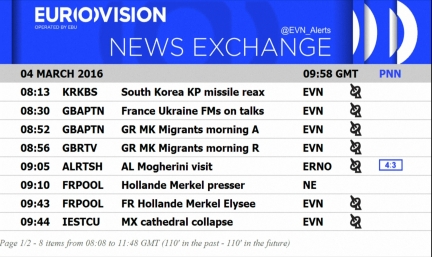 Eurovision News Exchange zmigrowaĹo do HD (foto)